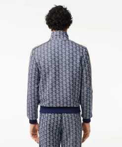 Lacoste Tracksuits-Paris Jacquard Monogram Zipped Sweatshirt