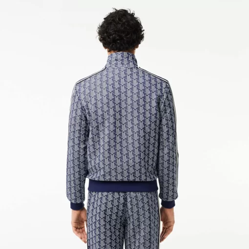 Lacoste Tracksuits-Paris Jacquard Monogram Zipped Sweatshirt