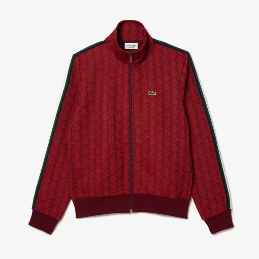 Lacoste Tracksuits-Paris Jacquard Monogram Zipped Sweatshirt