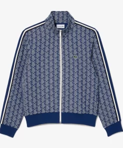 Lacoste Tracksuits-Paris Jacquard Monogram Zipped Sweatshirt