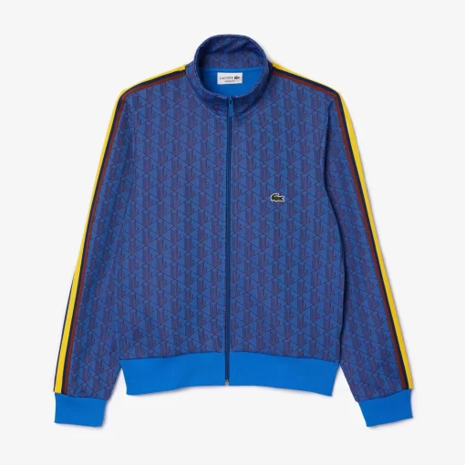 Lacoste Sweatshirts-Paris Jacquard Monogram Zipped Sweatshirt