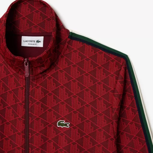 Lacoste Tracksuits-Paris Jacquard Monogram Zipped Sweatshirt