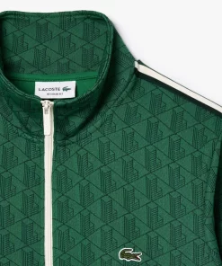 Lacoste Tracksuits-Paris Jacquard Monogram Zipped Sweatshirt