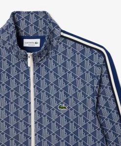 Lacoste Tracksuits-Paris Jacquard Monogram Zipped Sweatshirt