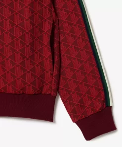 Lacoste Tracksuits-Paris Jacquard Monogram Zipped Sweatshirt