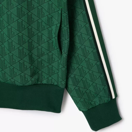 Lacoste Tracksuits-Paris Jacquard Monogram Zipped Sweatshirt