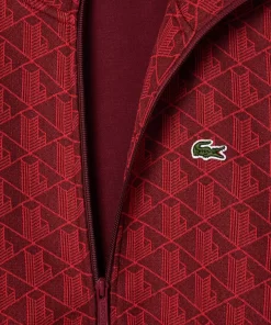 Lacoste Tracksuits-Paris Jacquard Monogram Zipped Sweatshirt