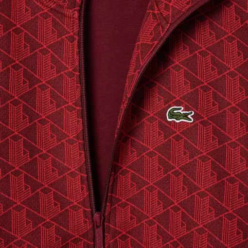 Lacoste Tracksuits-Paris Jacquard Monogram Zipped Sweatshirt