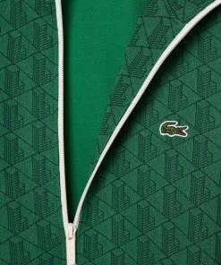 Lacoste Tracksuits-Paris Jacquard Monogram Zipped Sweatshirt