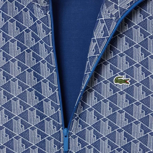 Lacoste Tracksuits-Paris Jacquard Monogram Zipped Sweatshirt