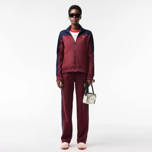 Lacoste Tracksuits-Paris Zipped Colourblock Cotton Pique Sweatshirt