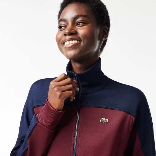 Lacoste Tracksuits-Paris Zipped Colourblock Cotton Pique Sweatshirt