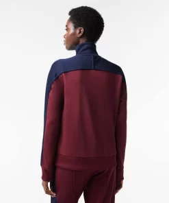 Lacoste Tracksuits-Paris Zipped Colourblock Cotton Pique Sweatshirt