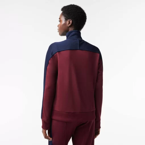 Lacoste Tracksuits-Paris Zipped Colourblock Cotton Pique Sweatshirt