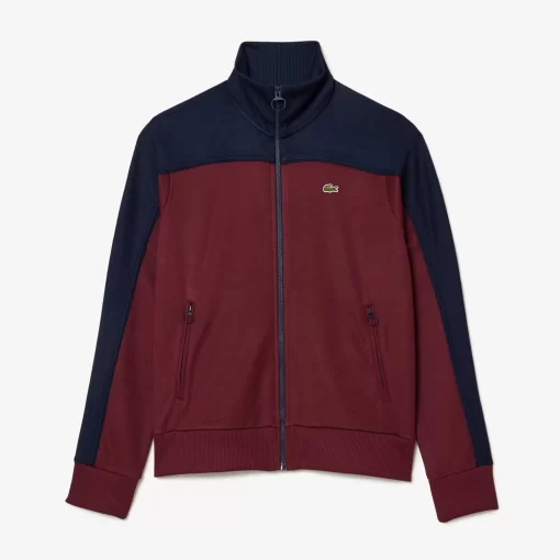 Lacoste Tracksuits-Paris Zipped Colourblock Cotton Pique Sweatshirt