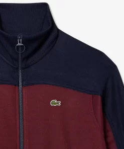 Lacoste Tracksuits-Paris Zipped Colourblock Cotton Pique Sweatshirt