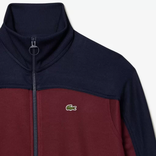 Lacoste Tracksuits-Paris Zipped Colourblock Cotton Pique Sweatshirt