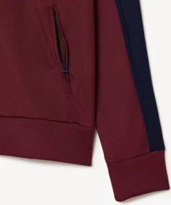 Lacoste Tracksuits-Paris Zipped Colourblock Cotton Pique Sweatshirt