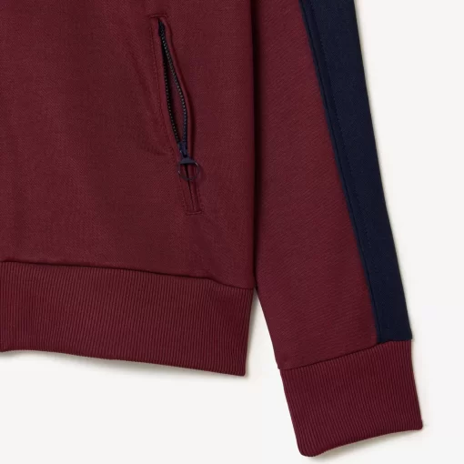 Lacoste Tracksuits-Paris Zipped Colourblock Cotton Pique Sweatshirt