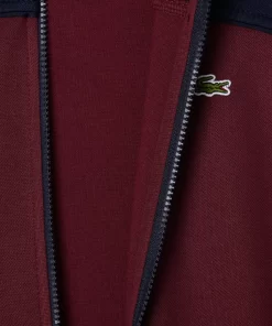 Lacoste Tracksuits-Paris Zipped Colourblock Cotton Pique Sweatshirt