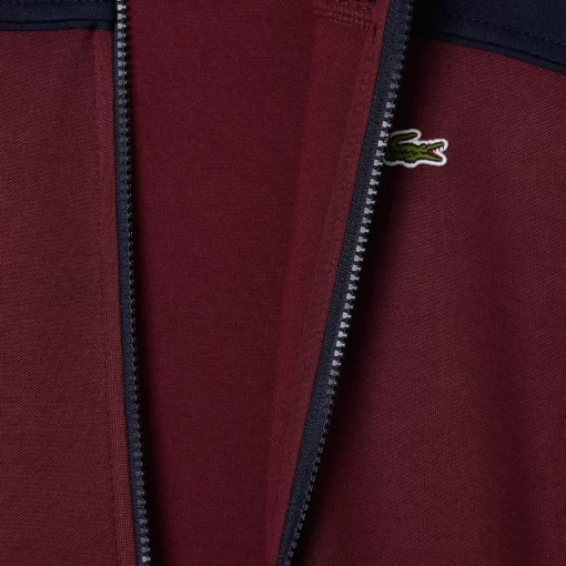 Lacoste Tracksuits-Paris Zipped Colourblock Cotton Pique Sweatshirt