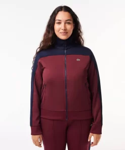 Lacoste Tracksuits-Paris Zipped Colourblock Cotton Pique Sweatshirt