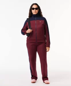 Lacoste Tracksuits-Paris Zipped Colourblock Cotton Pique Sweatshirt