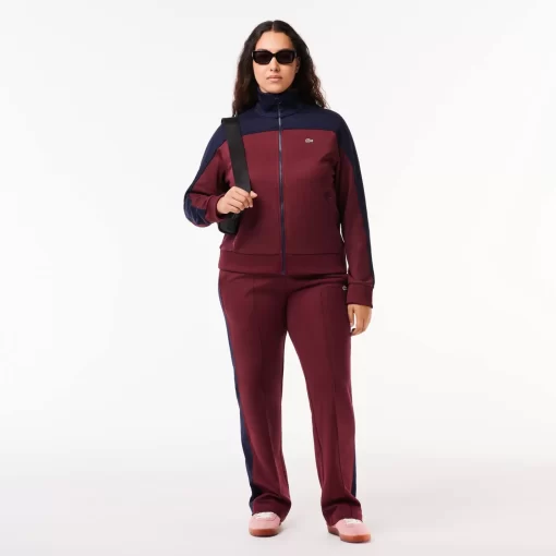 Lacoste Tracksuits-Paris Zipped Colourblock Cotton Pique Sweatshirt