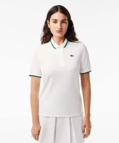 Lacoste Tennis-Pique Sport Polo Shirt With Contrast Striped Collar