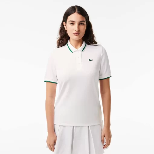 Lacoste Tennis-Pique Sport Polo Shirt With Contrast Striped Collar