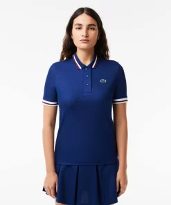 Lacoste Tennis-Pique Sport Polo Shirt With Contrast Striped Collar