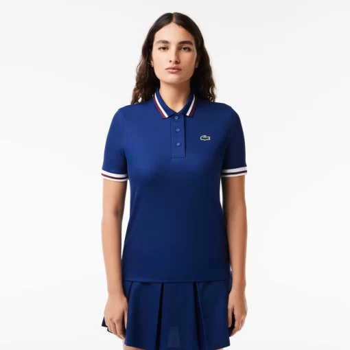 Lacoste Tennis-Pique Sport Polo Shirt With Contrast Striped Collar