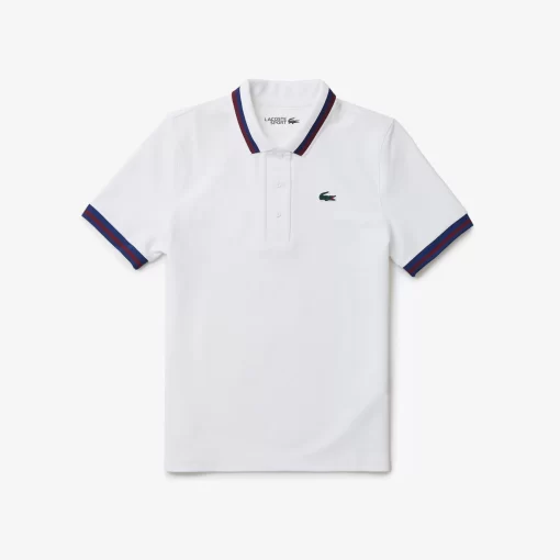 Lacoste Tennis-Pique Sport Polo Shirt With Contrast Striped Collar