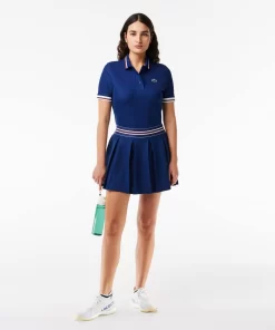 Lacoste Tennis-Pique Sport Polo Shirt With Contrast Striped Collar