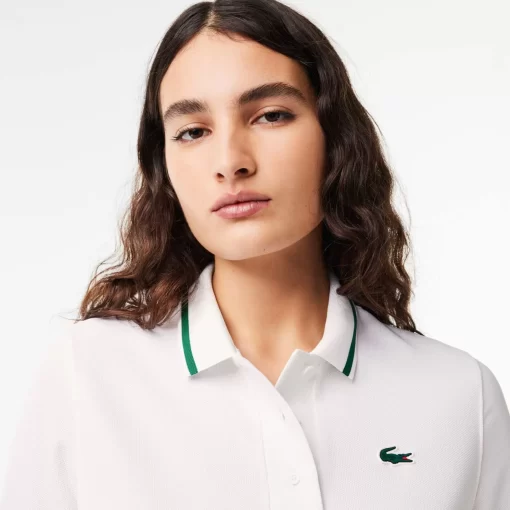 Lacoste Tennis-Pique Sport Polo Shirt With Contrast Striped Collar