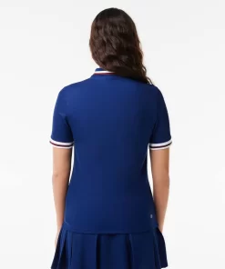 Lacoste Tennis-Pique Sport Polo Shirt With Contrast Striped Collar