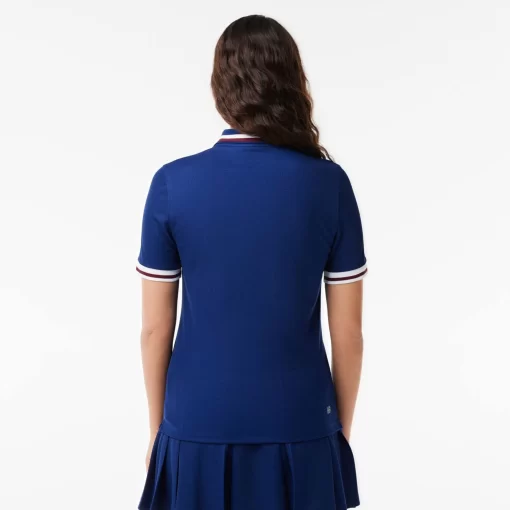 Lacoste Tennis-Pique Sport Polo Shirt With Contrast Striped Collar