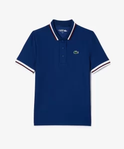 Lacoste Tennis-Pique Sport Polo Shirt With Contrast Striped Collar