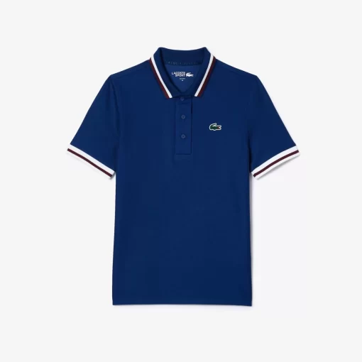 Lacoste Tennis-Pique Sport Polo Shirt With Contrast Striped Collar