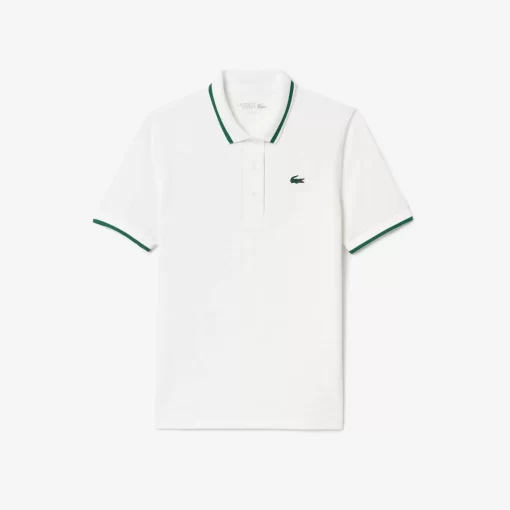 Lacoste Tennis-Pique Sport Polo Shirt With Contrast Striped Collar