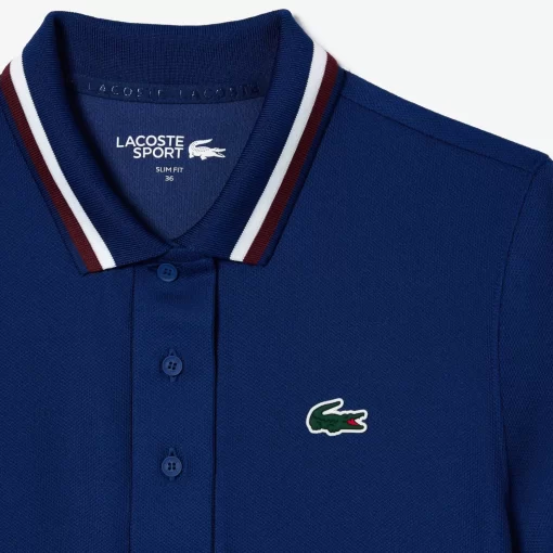 Lacoste Tennis-Pique Sport Polo Shirt With Contrast Striped Collar