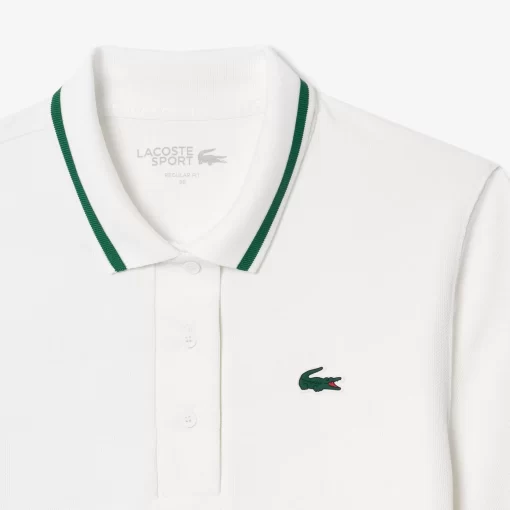 Lacoste Tennis-Pique Sport Polo Shirt With Contrast Striped Collar