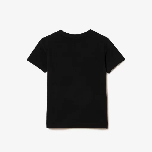 Lacoste Girl Clothing-Plain Cotton Jersey T-Shirt