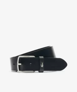 Lacoste Belts-Plant Tanned Smooth Leather Belt