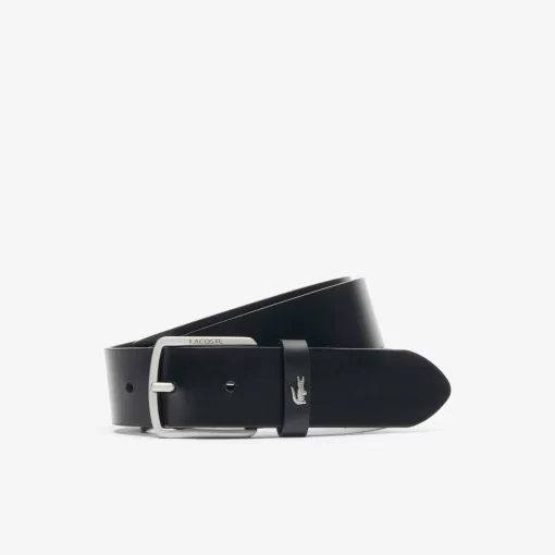 Lacoste Belts-Plant Tanned Smooth Leather Belt