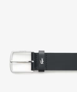 Lacoste Belts-Plant Tanned Smooth Leather Belt