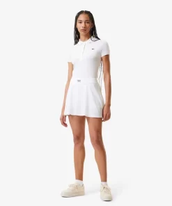 Lacoste Tennis-Pleat Back Ultra-Dry Tennis Skirt With Contrast Shorts