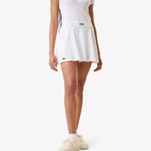 Lacoste Tennis-Pleat Back Ultra-Dry Tennis Skirt With Contrast Shorts