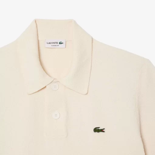 Lacoste Knitwear-Polo Collar Cotton Blend Soft Knit Sweater