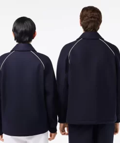 Lacoste Jackets & Coats-Premium Wool Varsity Badge Jacket